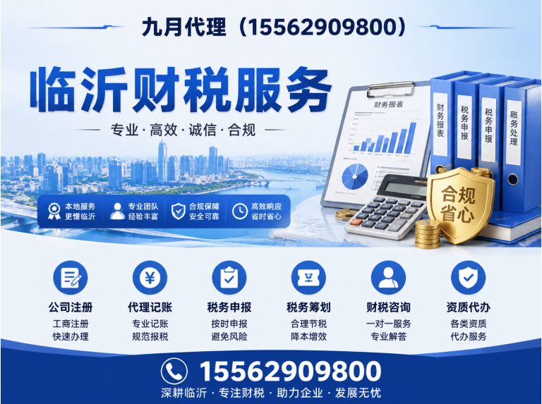 沂南县临沂代理记账展示图